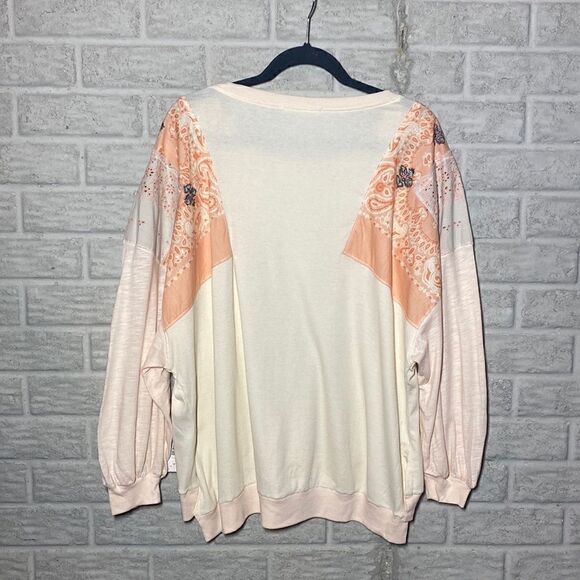 NWT MSRP $98 Free People Feelin It Embroidered Shirt Women's Size Medium - Picture 5 of 11